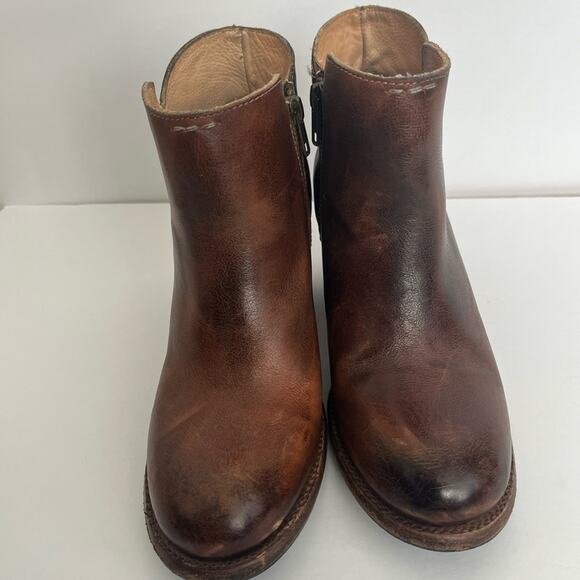 Women's Brown BedStu Cobbler Yell Ankle Boots Booties Size 8.5 - Picture 2 of 7